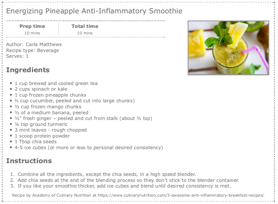 Energizing, ant-inflammatory smoothie