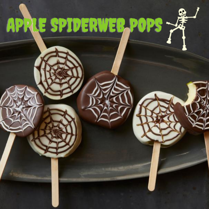 Apple spiderweb pops